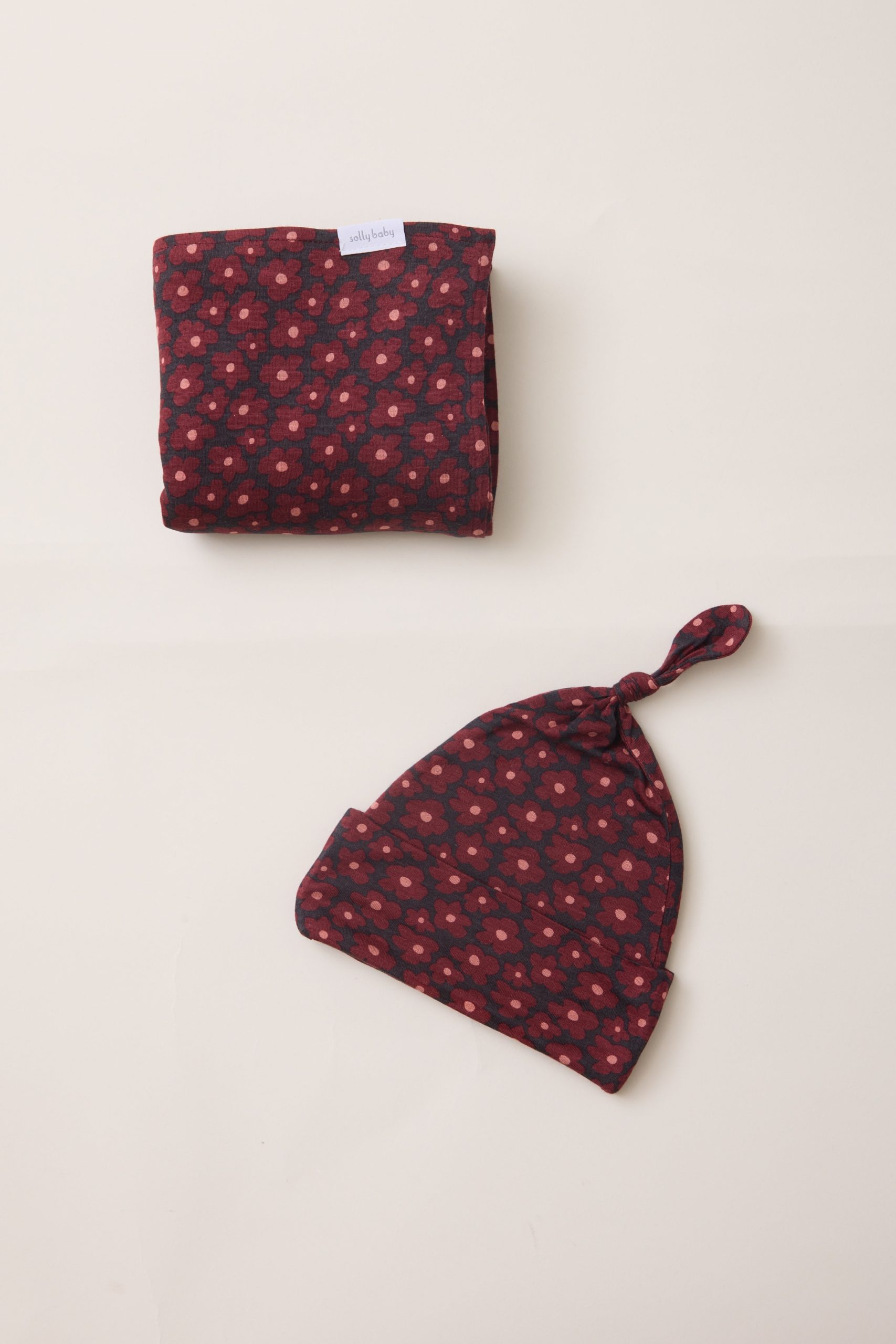 Midnight Daisy Swaddle + Hat Set - Image 2