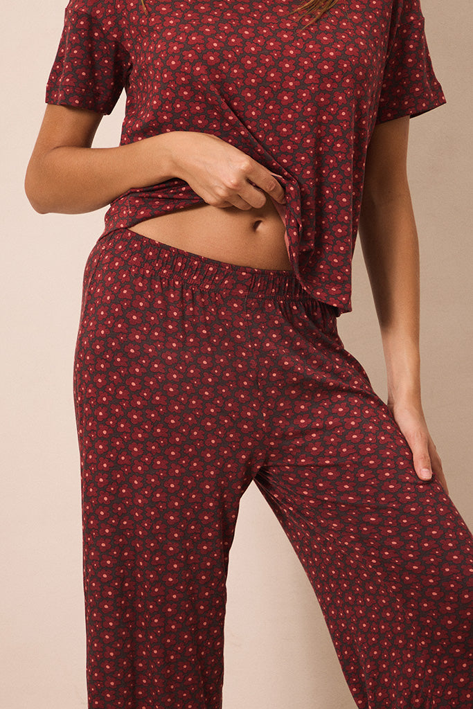 Midnight Daisy Short-Sleeve Women's Sleep Set - Image 4