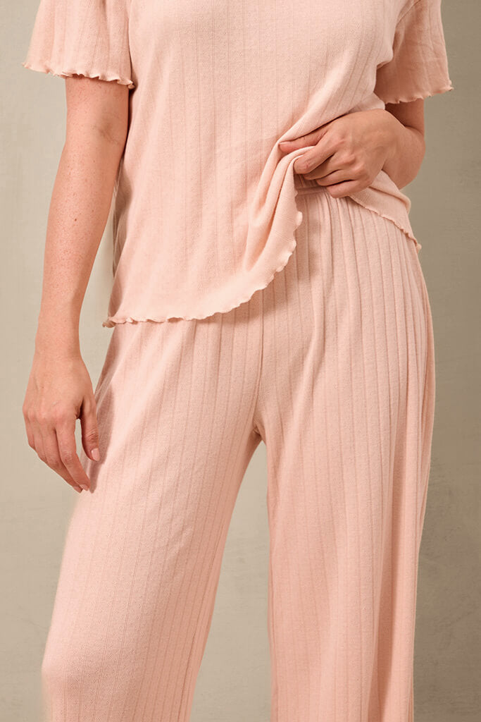 Blush Pointelle Short-Sleeve Women's Sleep Set - Image 4