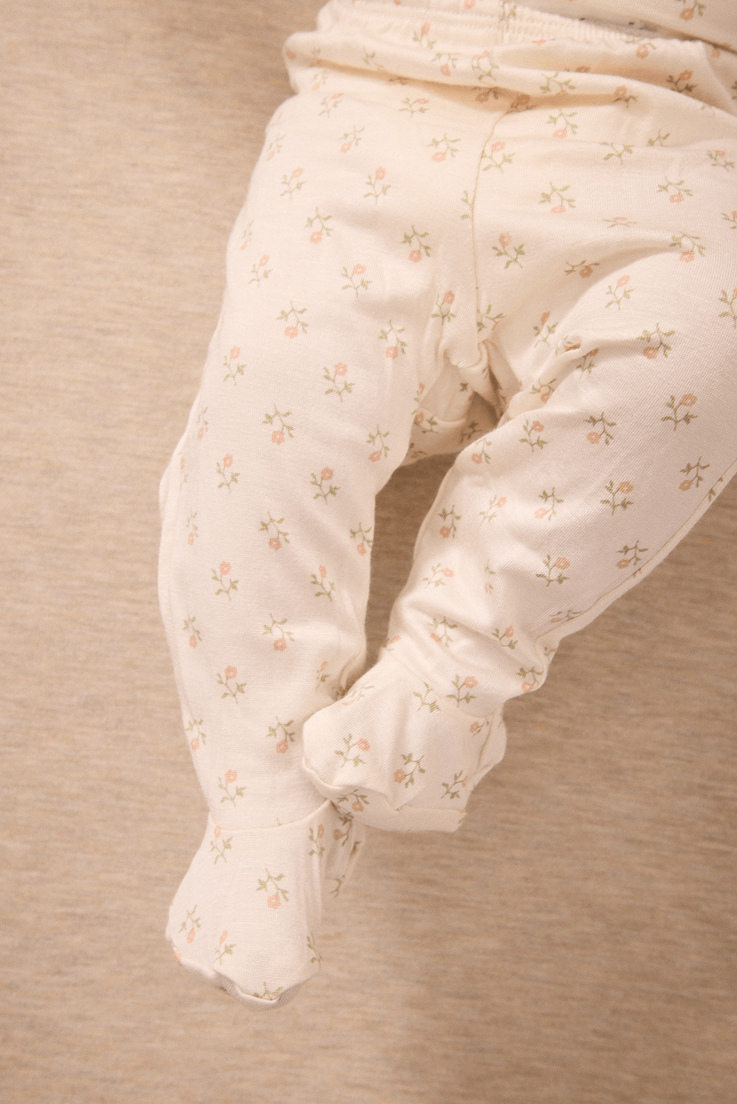 Blush Floret Short-Sleeve Baby Sleep Set - Image 2