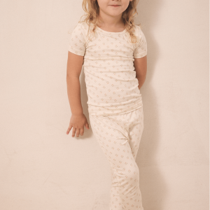 Blush Floret Short-Sleeve Toddler Sleep Set
