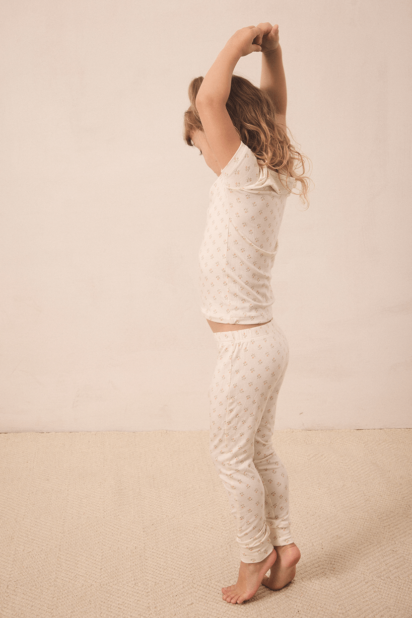 Blush Floret Short-Sleeve Toddler Sleep Set - Image 3