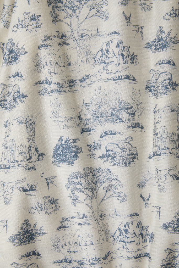 Bleu Toile Swaddle + Hat Set - Image 3