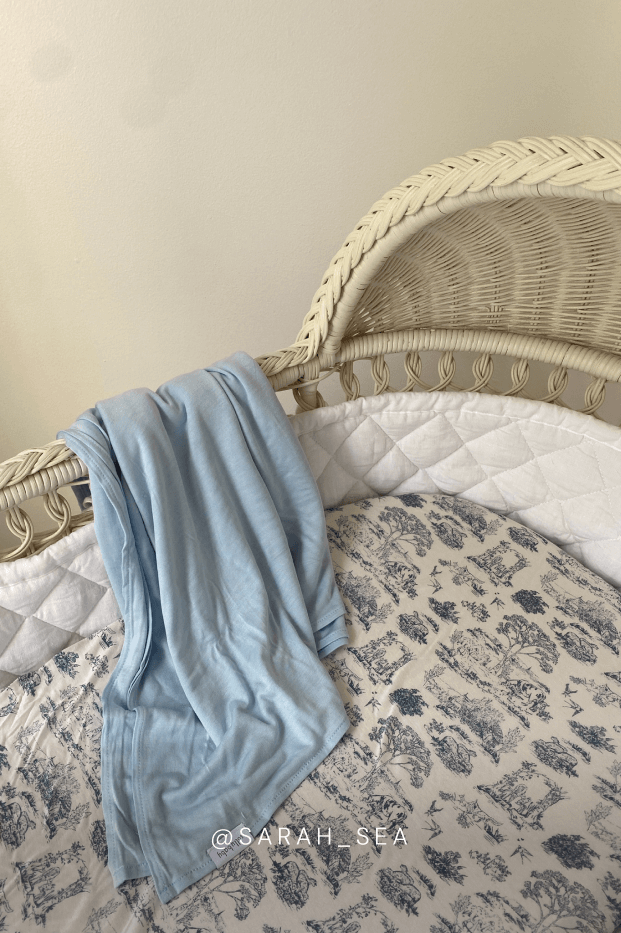 Bleu Toile Crib Sheet - Image 5