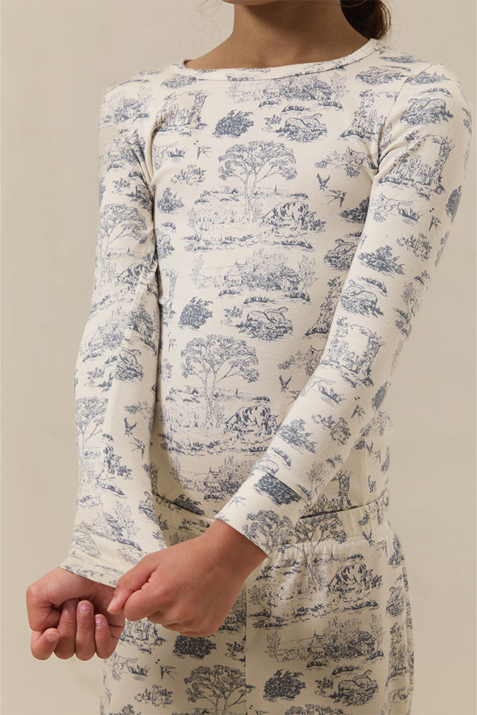 Bleu Toile Toddler Sleep Set - Image 2