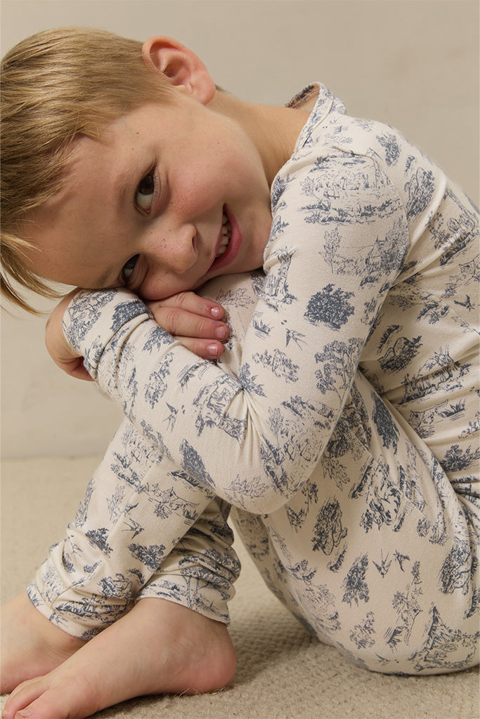 Bleu Toile Toddler Sleep Set - Image 4