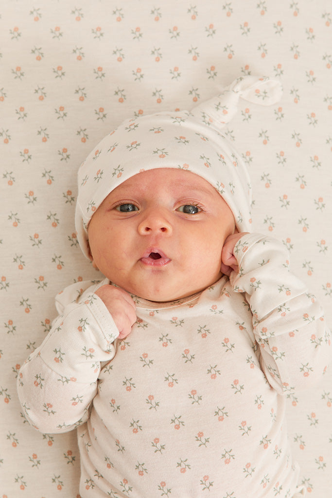 Blush Floret Swaddle + Hat Set - Image 3