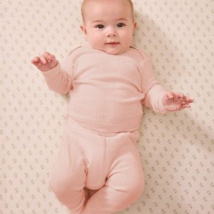 Blush Pointelle Baby Sleep Set