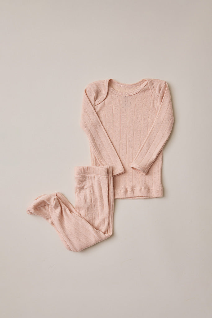 Blush Pointelle Baby Sleep Set - Image 5