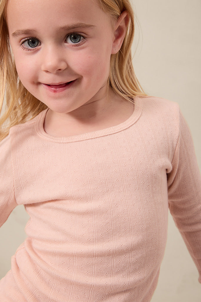 Blush Pointelle Toddler Sleep Set - Image 2