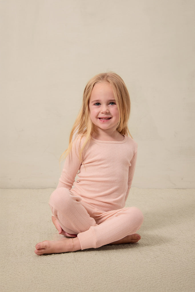 Blush Pointelle Toddler Sleep Set - Image 3
