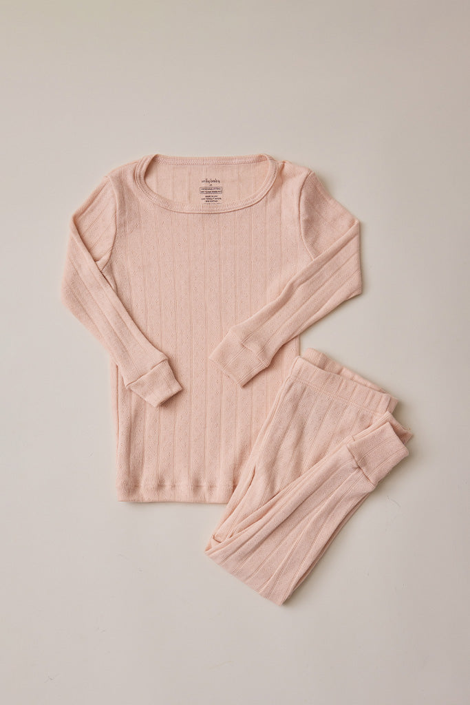 Blush Pointelle Toddler Sleep Set - Image 5