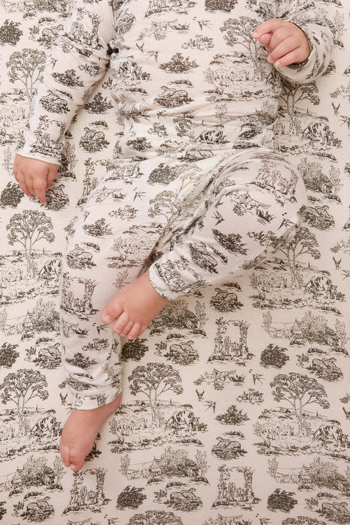 Charcoal Toile Baby Sleep Set - Image 2