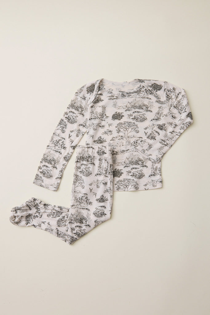 Charcoal Toile Baby Sleep Set - Image 3
