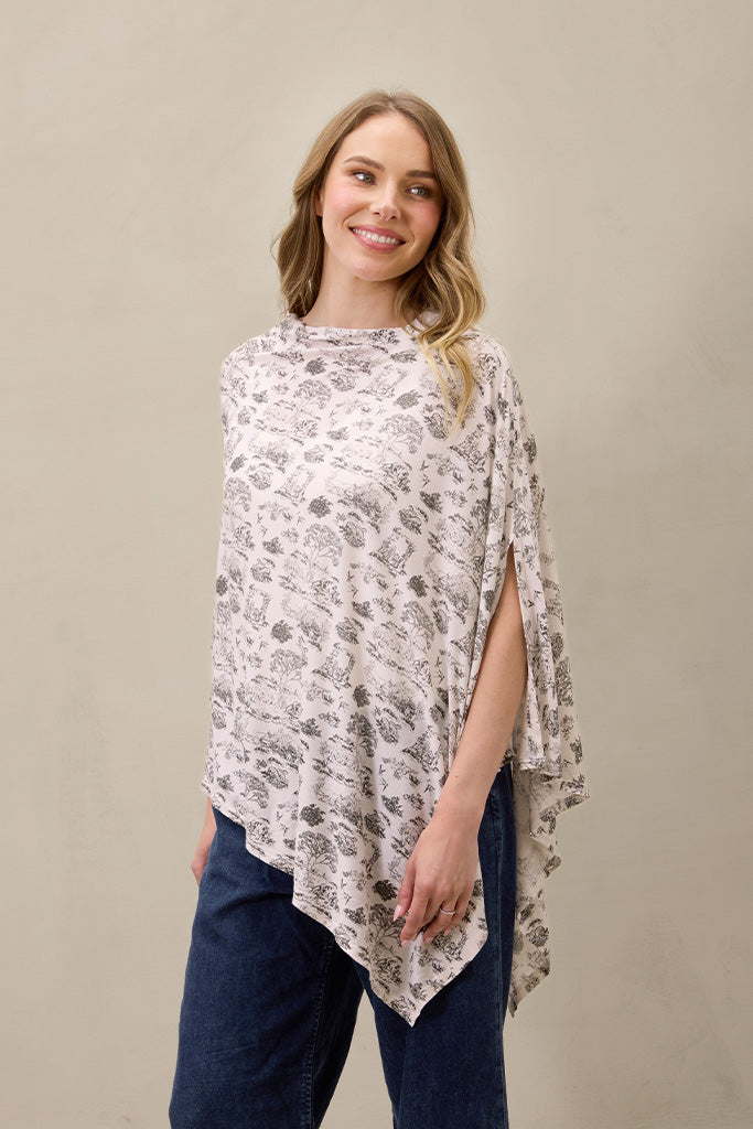 Charcoal Toile Nursing Cover - Image 3