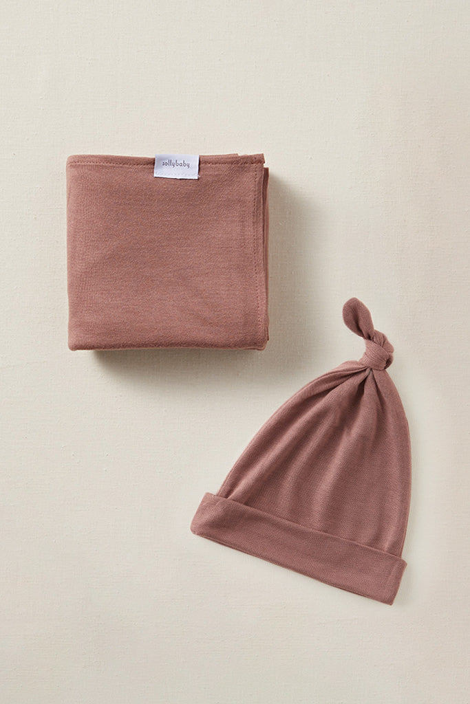 Cottage Rose Swaddle + Hat Set