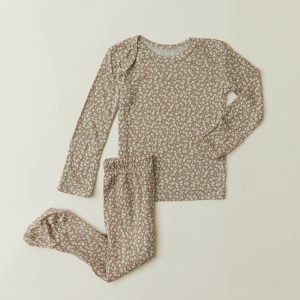 Cream Floral Baby Sleep Set