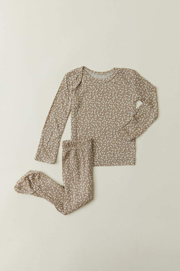 Cream Floral Baby Sleep Set