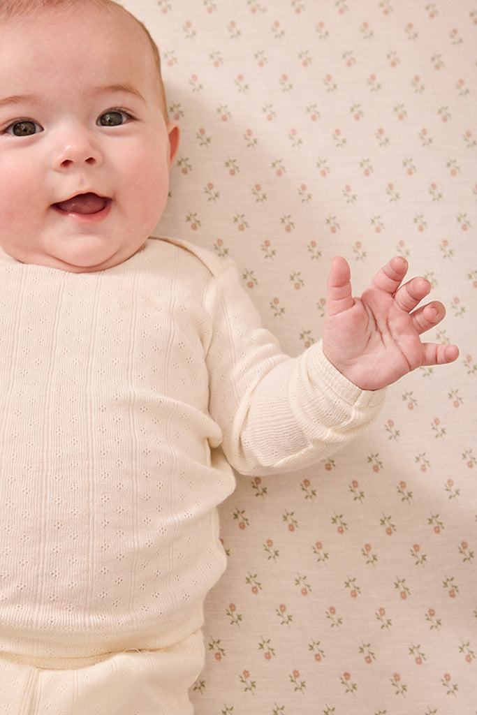 Cream Pointelle Baby Sleep Set - Image 3
