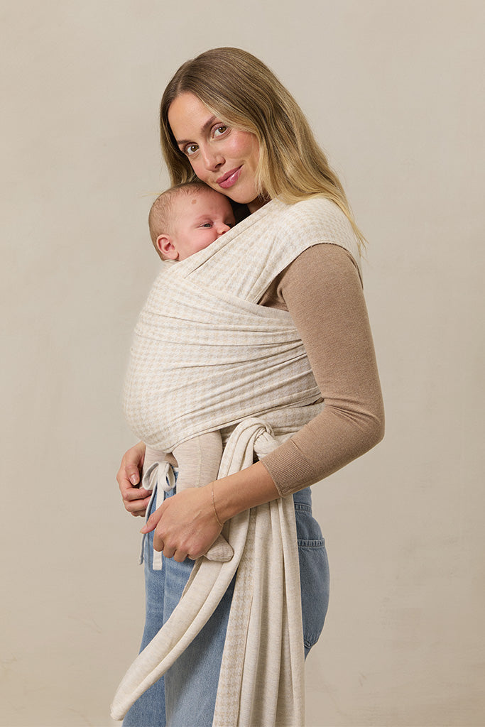 Cream Houndstooth Wrap