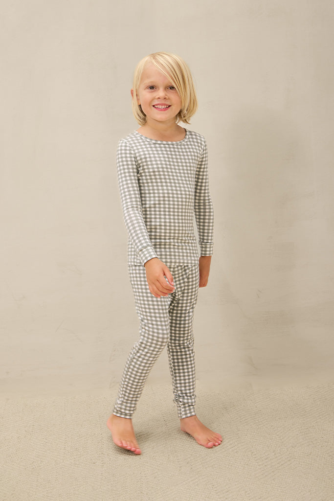 Green Gingham Toddler Sleep Set