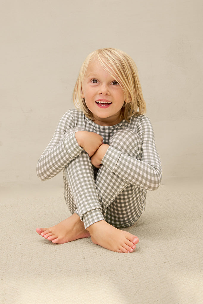Green Gingham Toddler Sleep Set - Image 3