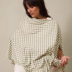 Sage Chequer Nursing Cover